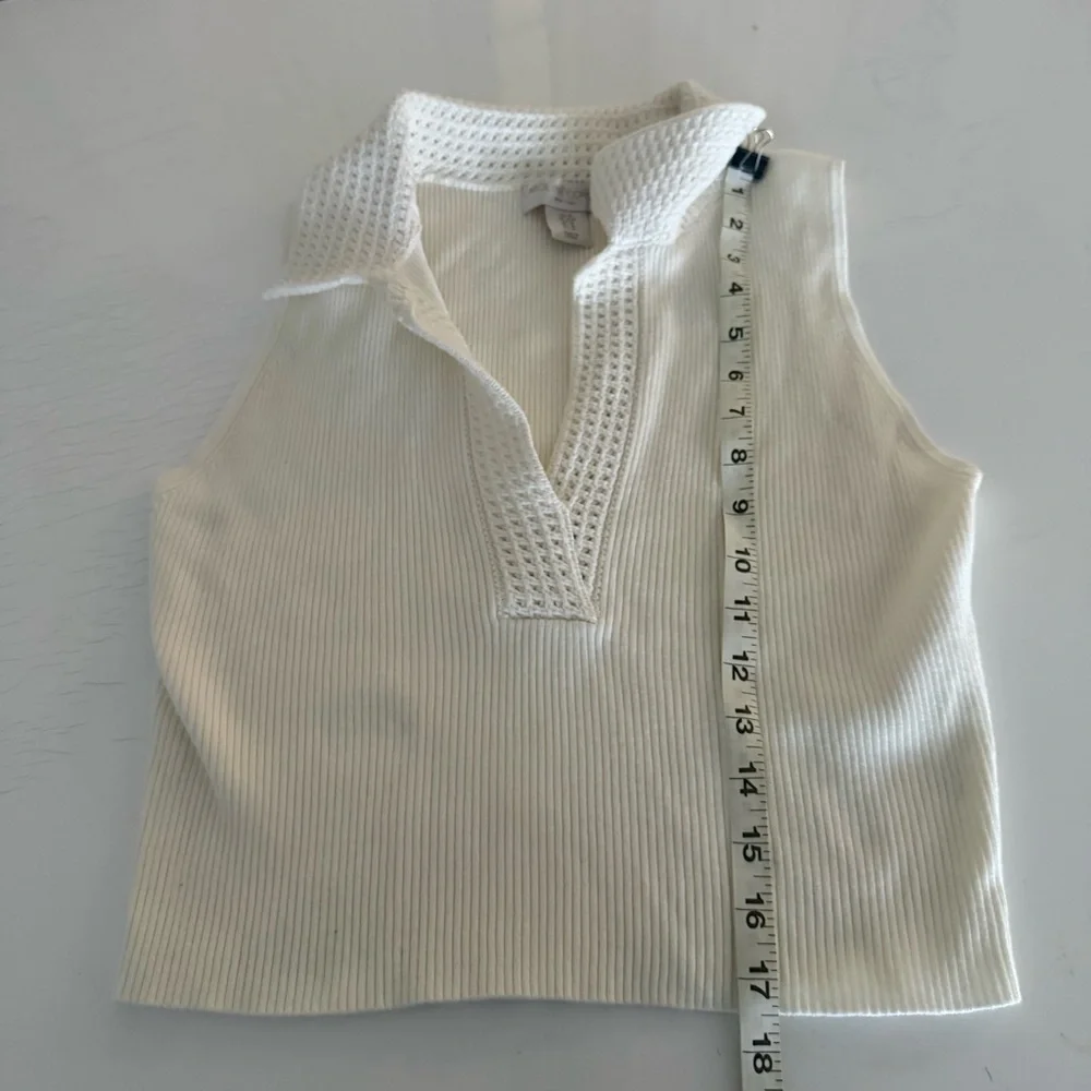 Caroline Constas New York white knit top size M - Picture 7 of 9
